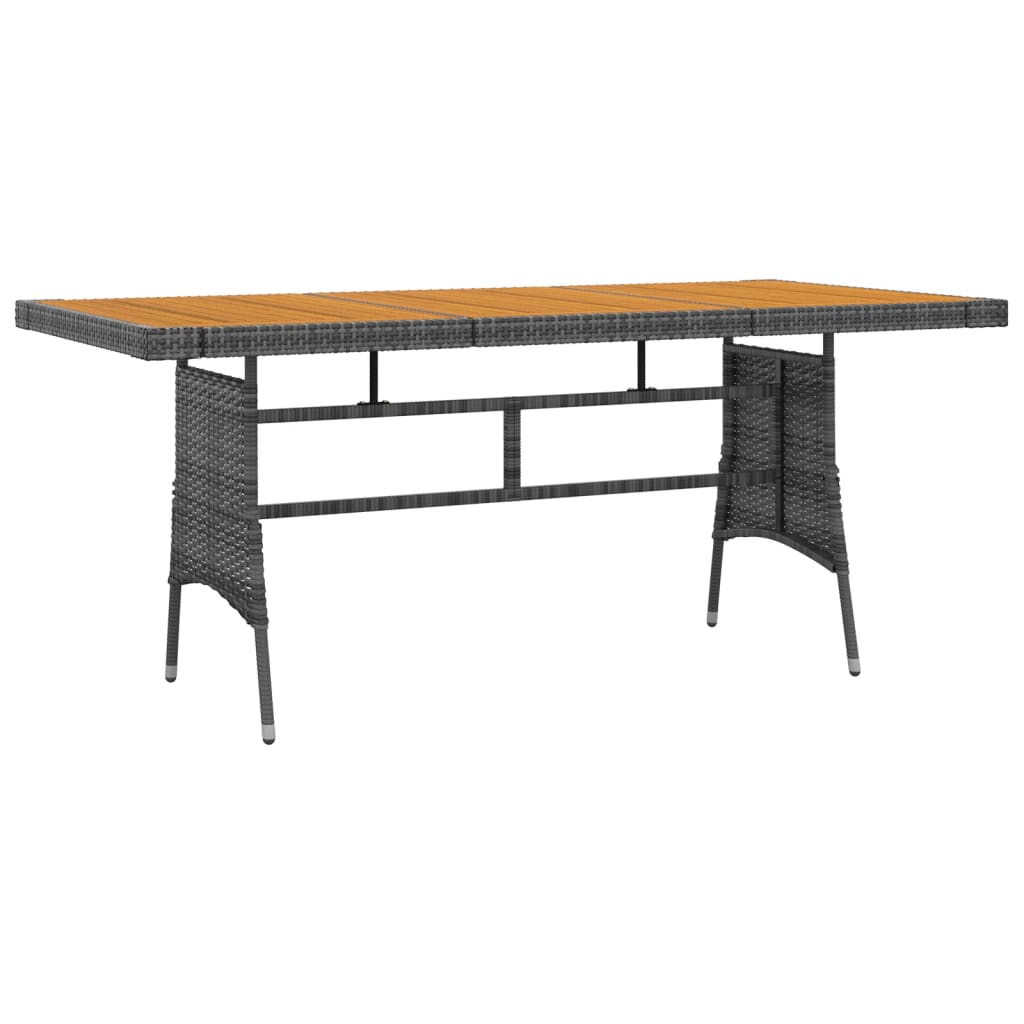Outdoor Dining Set | Grey | PE rattan, steel, solid acacia wood | 7 Piece