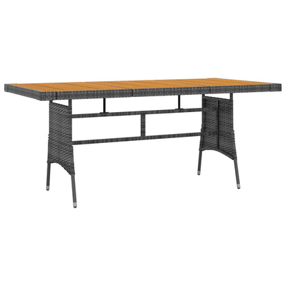 Outdoor Dining Set | Grey | PE rattan, steel, solid acacia wood | 7 Piece