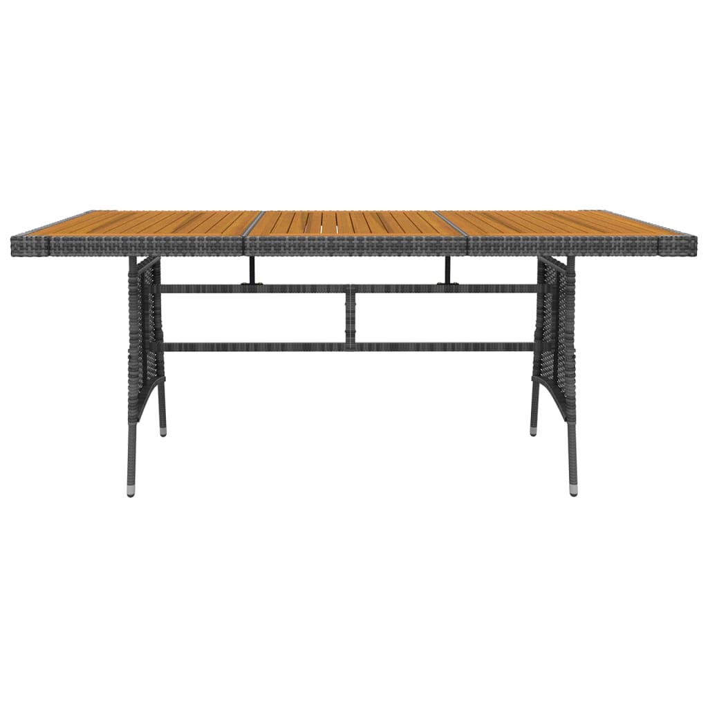 Outdoor Dining Set | Grey | PE rattan, steel, solid acacia wood | 7 Piece