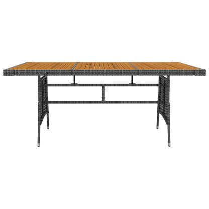 Outdoor Dining Set | Grey | PE rattan, steel, solid acacia wood | 7 Piece