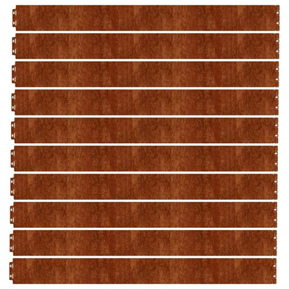 Lawn Edgings 10 pcs 10x103 cm Flexible Corten steel