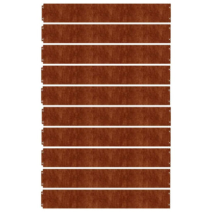 Lawn Edgings 10 pcs 15x103 cm Flexible Corten steel