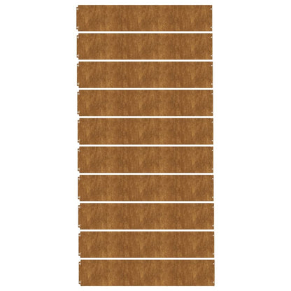 Lawn Edgings 10 pcs 20x103 cm Flexible Corten steel