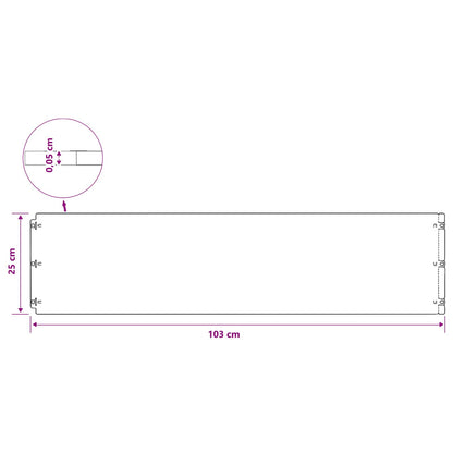 Lawn Edging 10 pcs 25 x 103 cm Weathering Steel Rusty