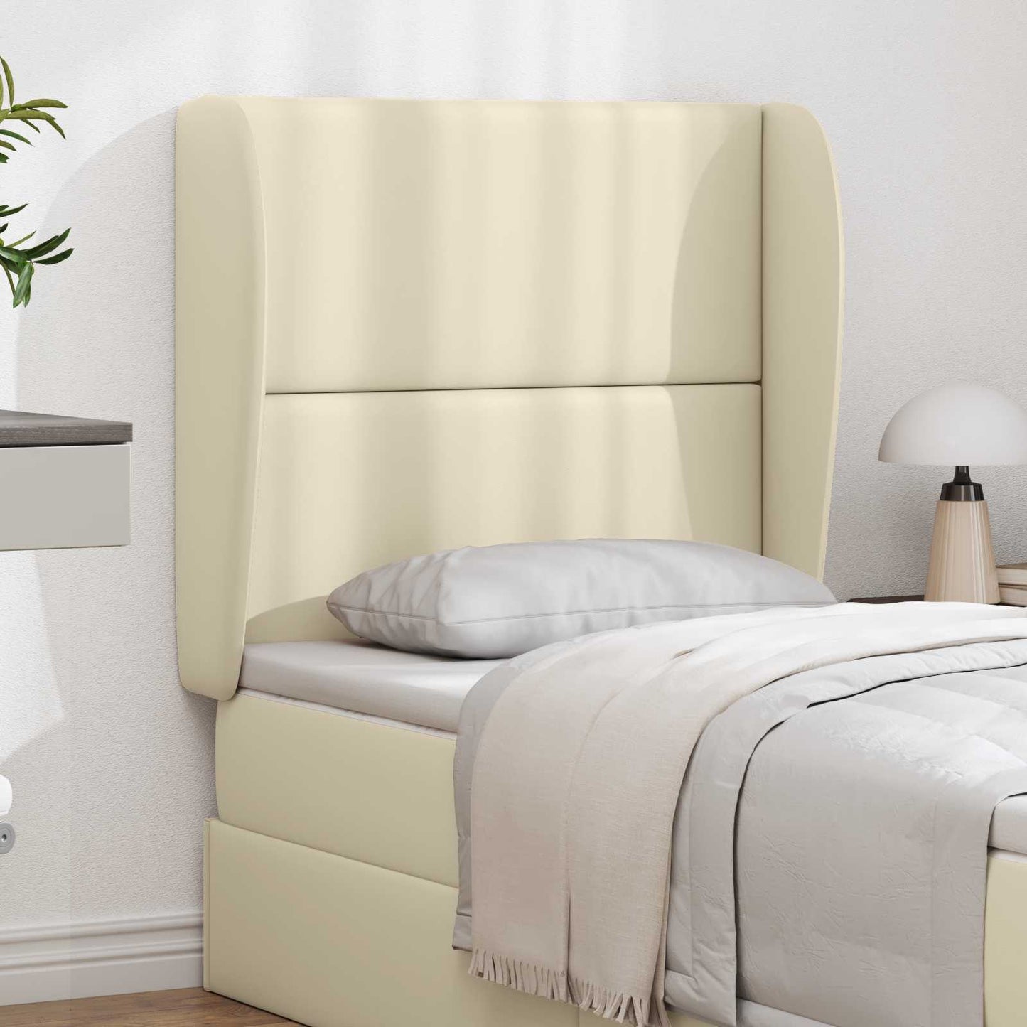 Headboard Ear Cream 80 x 23 x 6 cm PVC