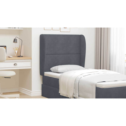 Headboard Ear Dim Grey 80 x 23 x 6 cm Velvet