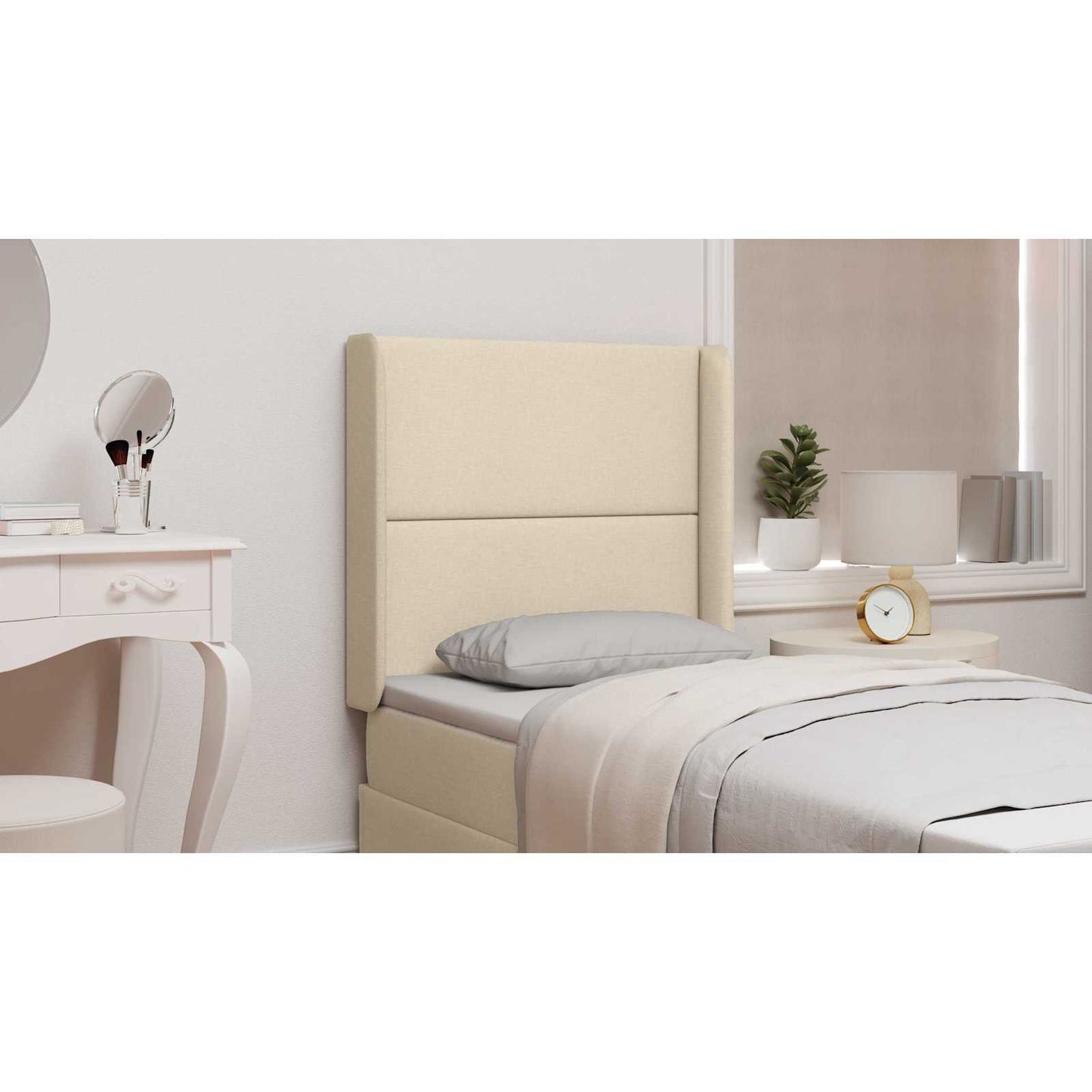 Headboard Ear Cream 80 x 16 x 4 cm Fabric