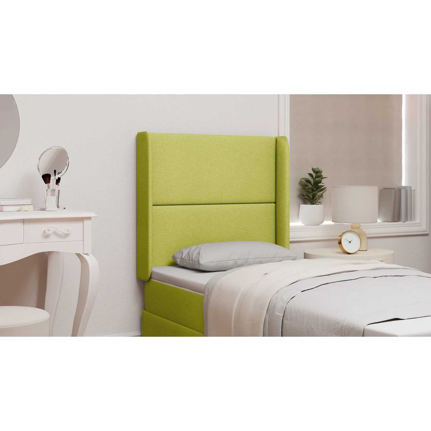Headboard Ear Grey 80 x 16 x 4 cm Fabric