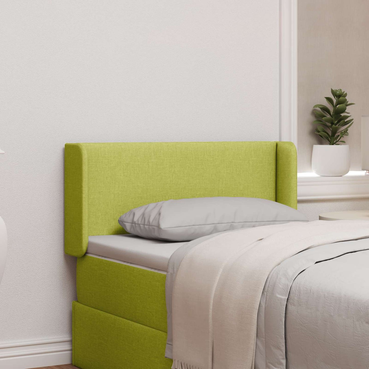 Headboard Ear Grey 80 x 16 x 4 cm Fabric