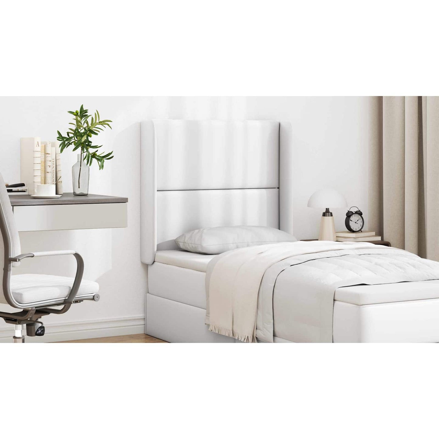 Headboard Ear White 80 x 16 x 4 cm PVC