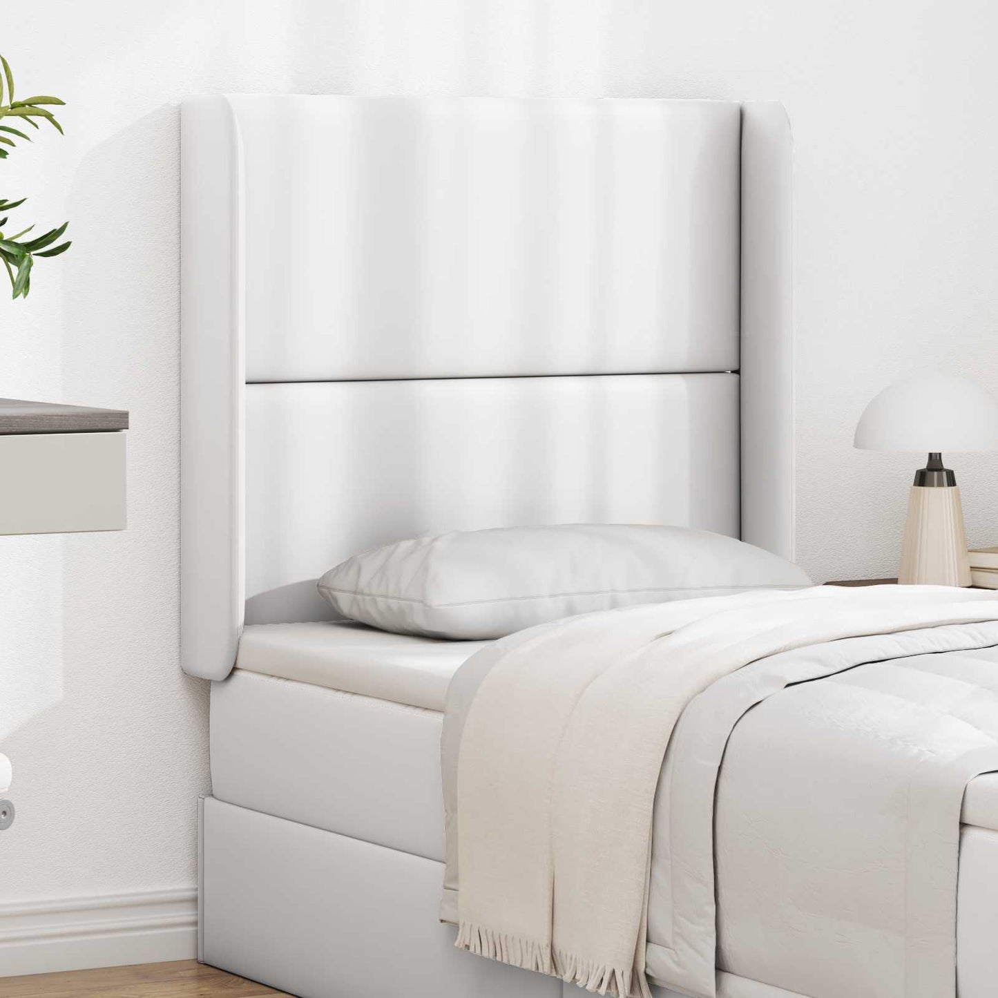 Headboard Ear White 80 x 16 x 4 cm PVC