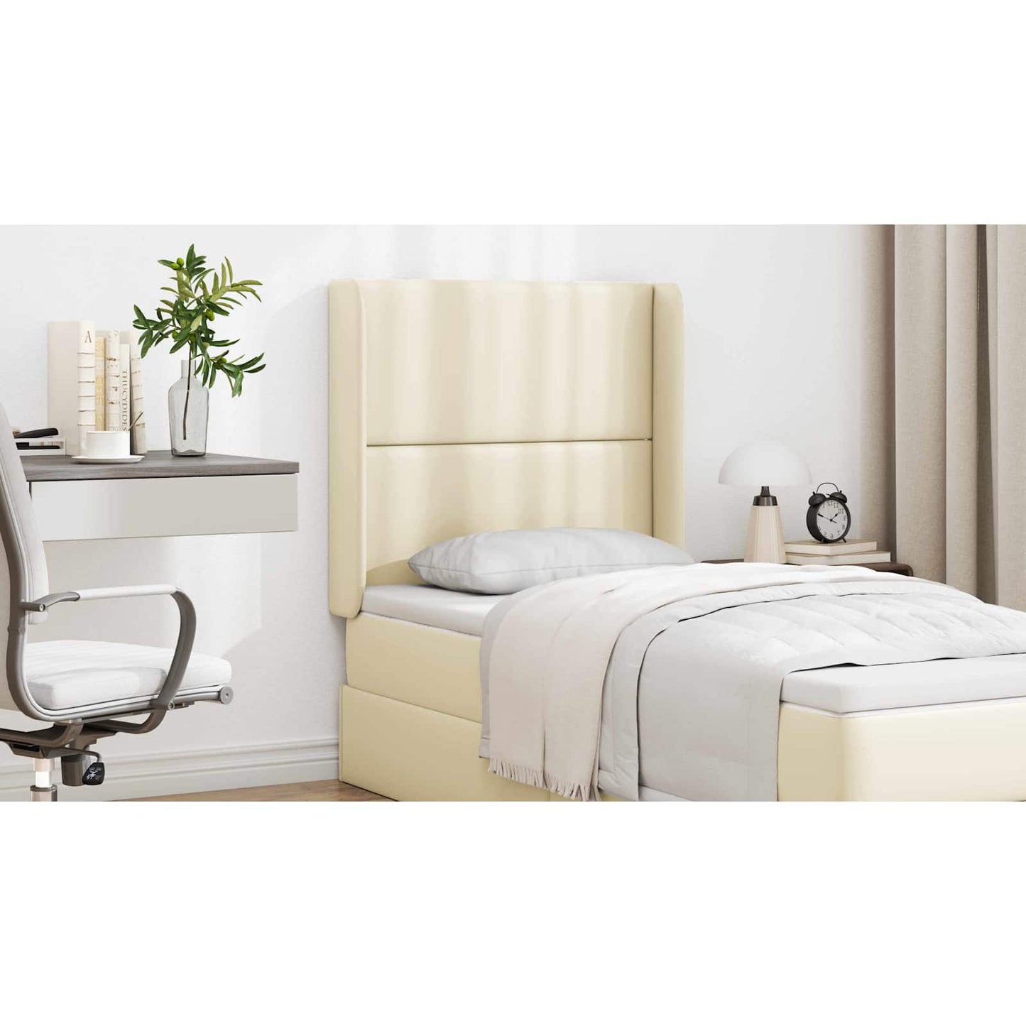Headboard Ear Cream 80 x 16 x 4 cm PVC