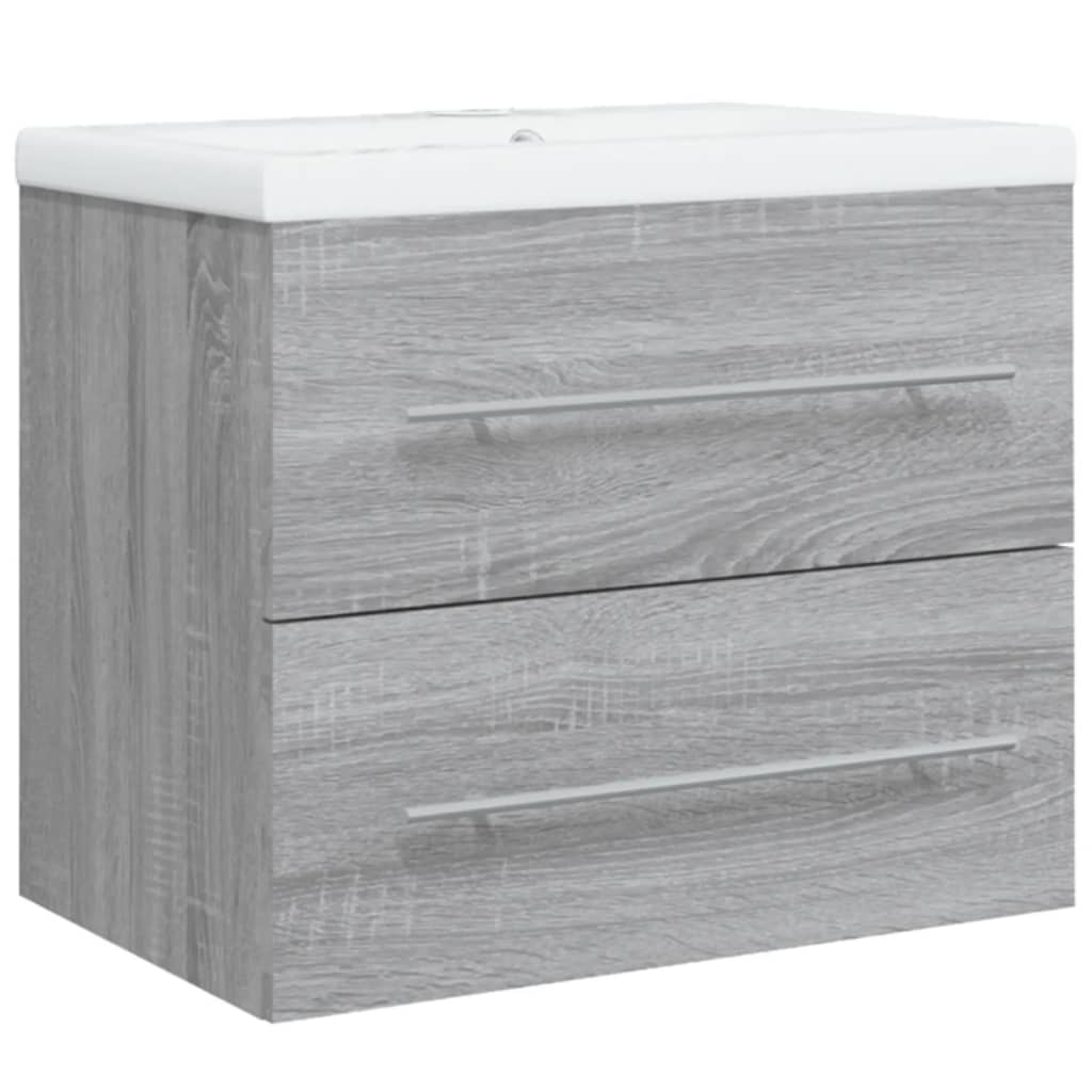 Sink Cabinet with Built-in Basin Grey Sonoma Engineered Wood