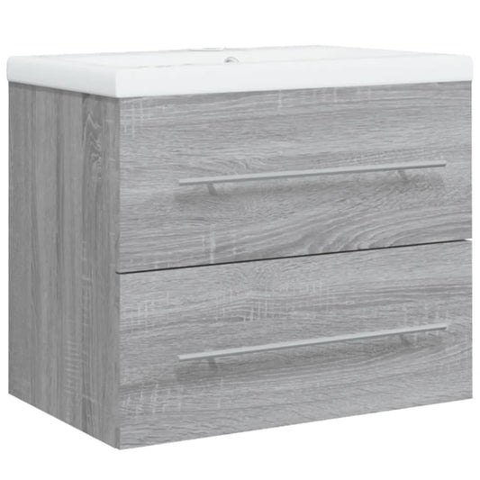 Sink Cabinet with Built-in Basin Grey Sonoma Engineered Wood