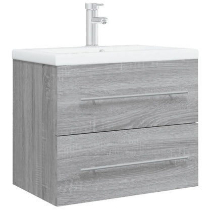 Sink Cabinet with Built-in Basin Grey Sonoma Engineered Wood