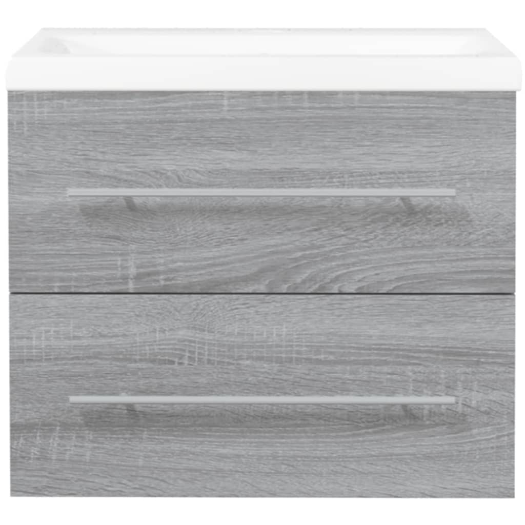 Sink Cabinet with Built-in Basin Grey Sonoma Engineered Wood