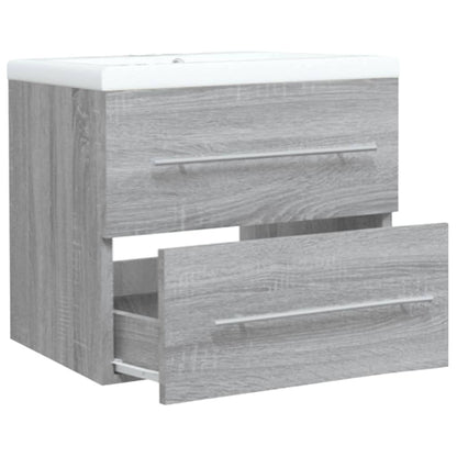 Sink Cabinet with Built-in Basin Grey Sonoma Engineered Wood