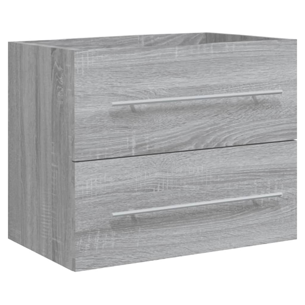 Sink Cabinet with Built-in Basin Grey Sonoma Engineered Wood