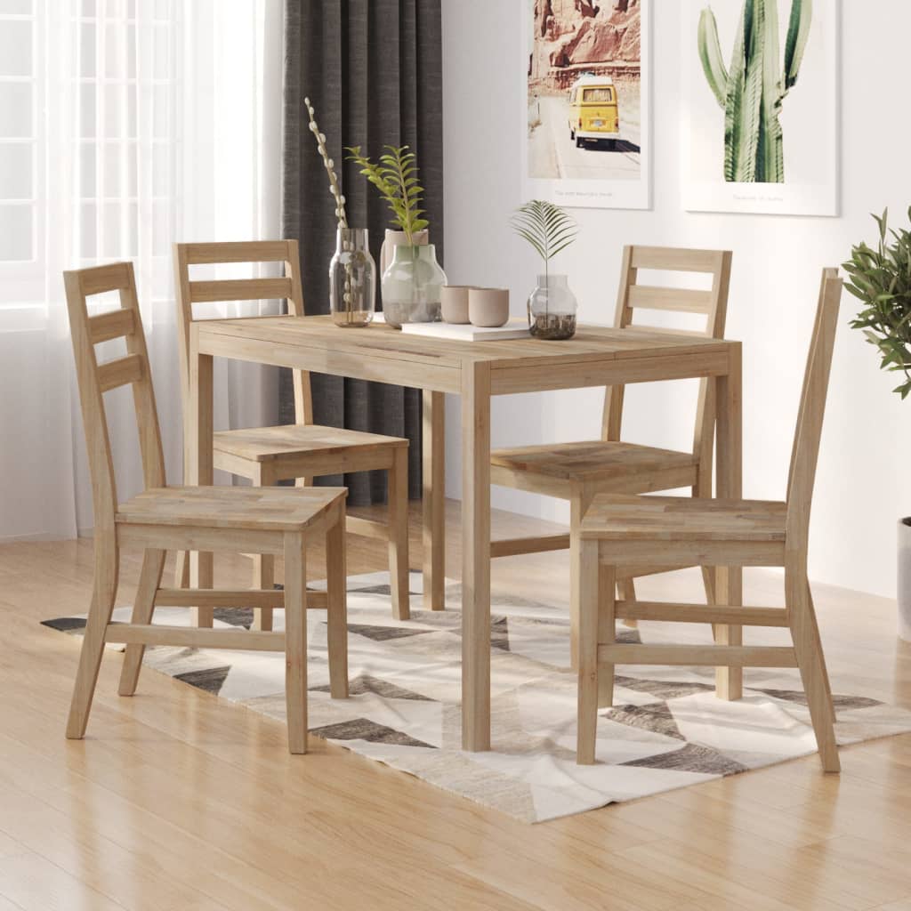 Dining Set | Brown | Solid Acacia wood | Medium | Durable | Dining Set