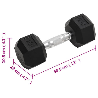 Dumbbells 2 pcs 8 kg Total Cast Iron