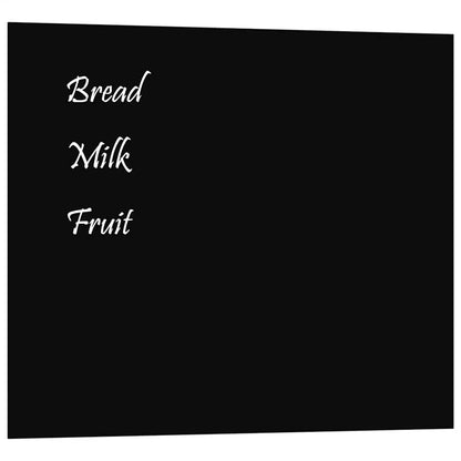 Wall-mounted Magnetic Board Black 60x50 cm Tempered Glass