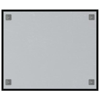 Wall-mounted Magnetic Board Black 60x50 cm Tempered Glass