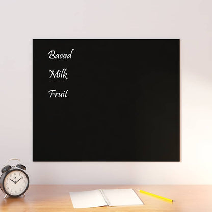 Wall-mounted Magnetic Board Black 60x50 cm Tempered Glass
