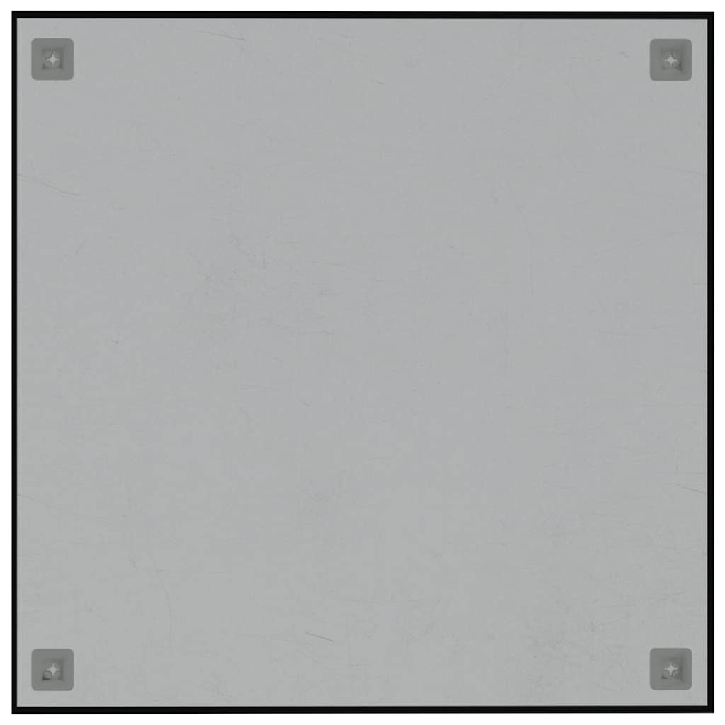 Wall-mounted Magnetic Board Black 60x60 cm Tempered Glass