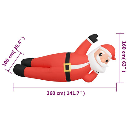 Christmas Inflatable Lying Santa LED 160 cm