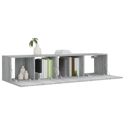 2 Piece TV Cabinet Set Grey Sonoma Engineered Wood