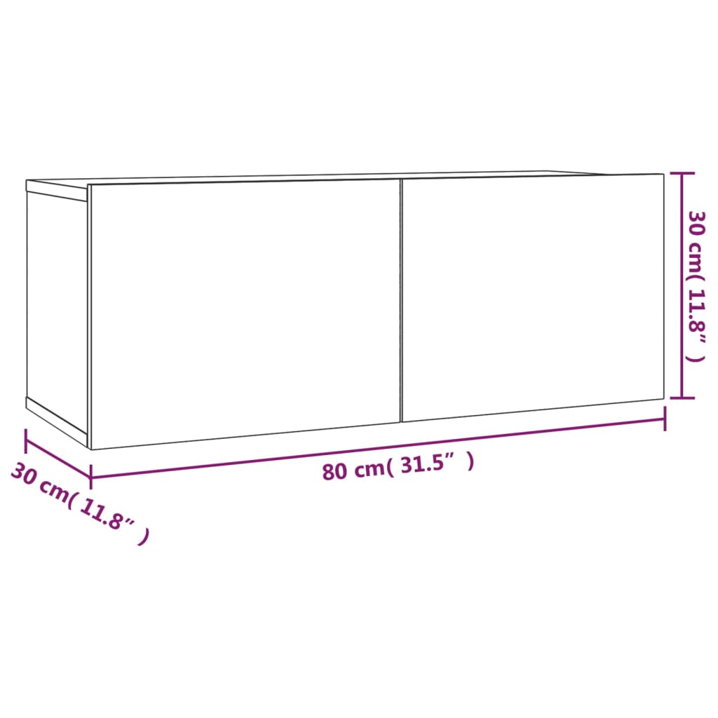2 Piece TV Cabinet Set Grey Sonoma Engineered Wood