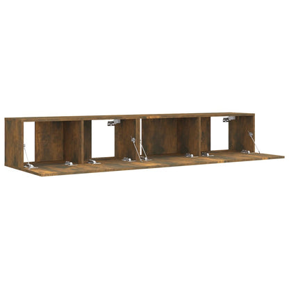 2 Piece TV Cabinet Set Smoked Oak Engineered Wood