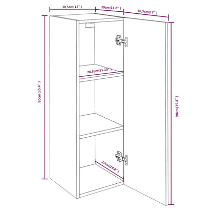 4 Piece TV Cabinet Set Grey Sonoma 30,5x30x90 cm Engineered Wood