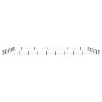 40-Panel Dog Playpen Black 100x50 cm Powder-coated Steel