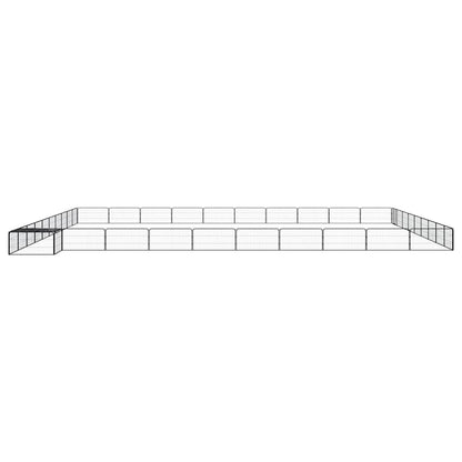 40-Panel Dog Playpen Black 100x50 cm Powder-coated Steel