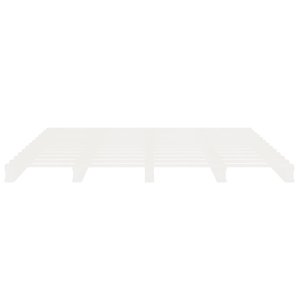 Bed Frame without Mattress White 180x200 cm Super King Solid Wood Pine