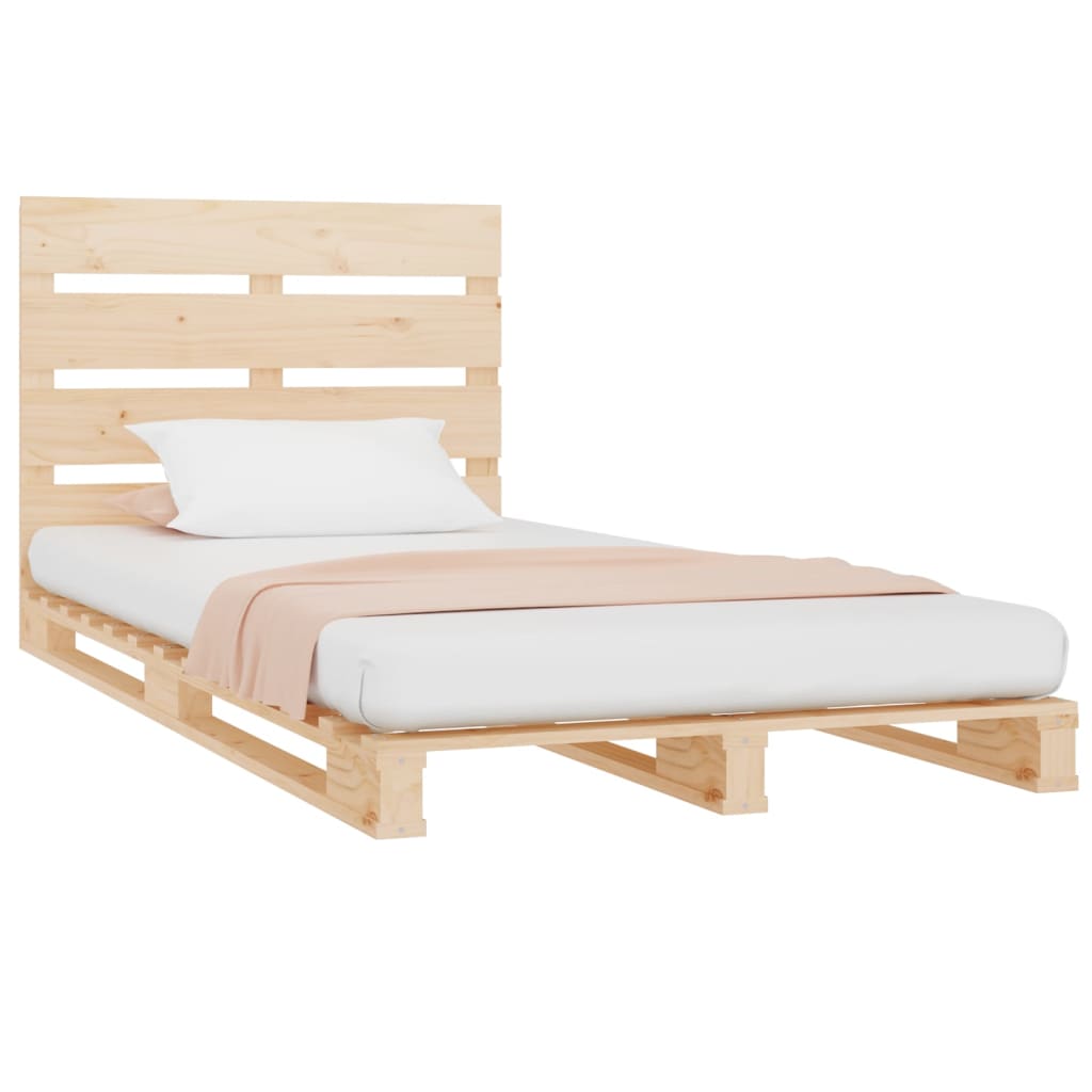 Bed Frame without Mattress 75x190 cm Small Single Solid Wood Pine