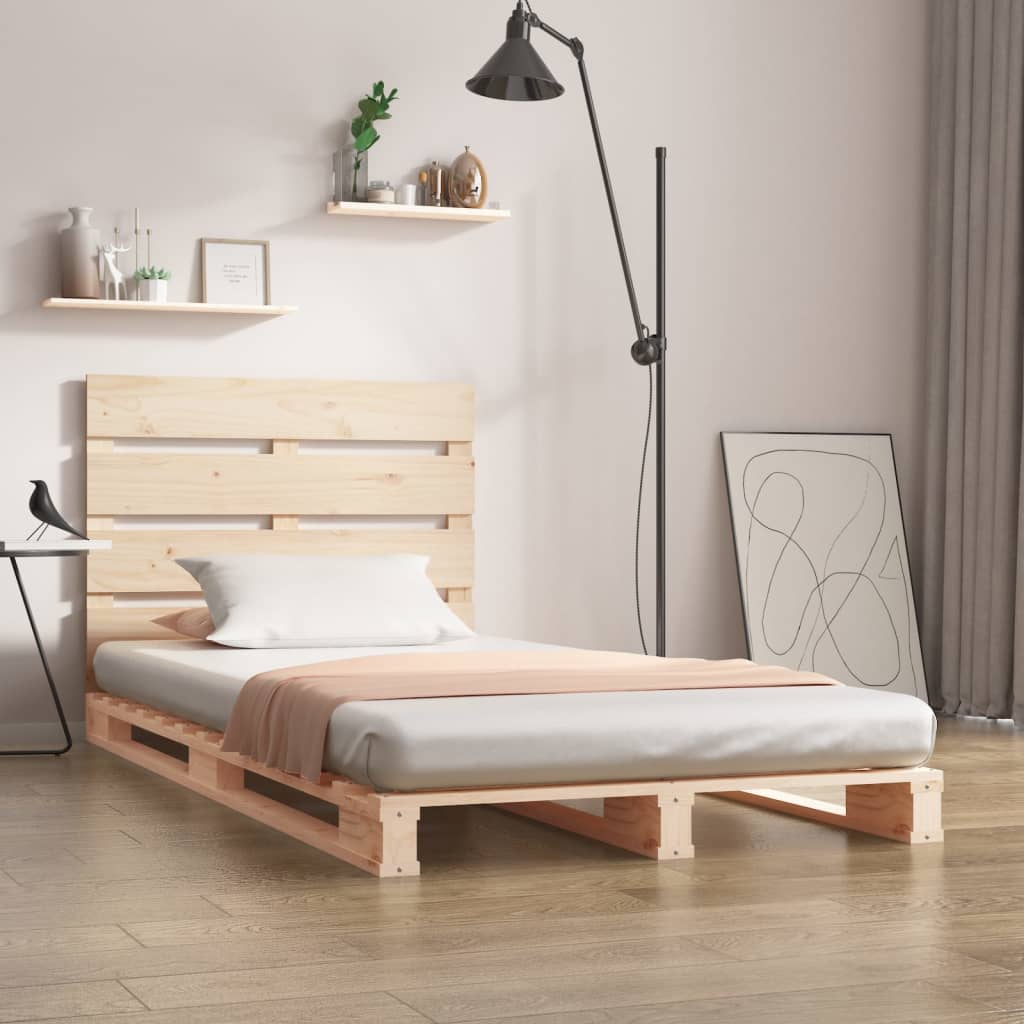 Bed Frame without Mattress 75x190 cm Small Single Solid Wood Pine