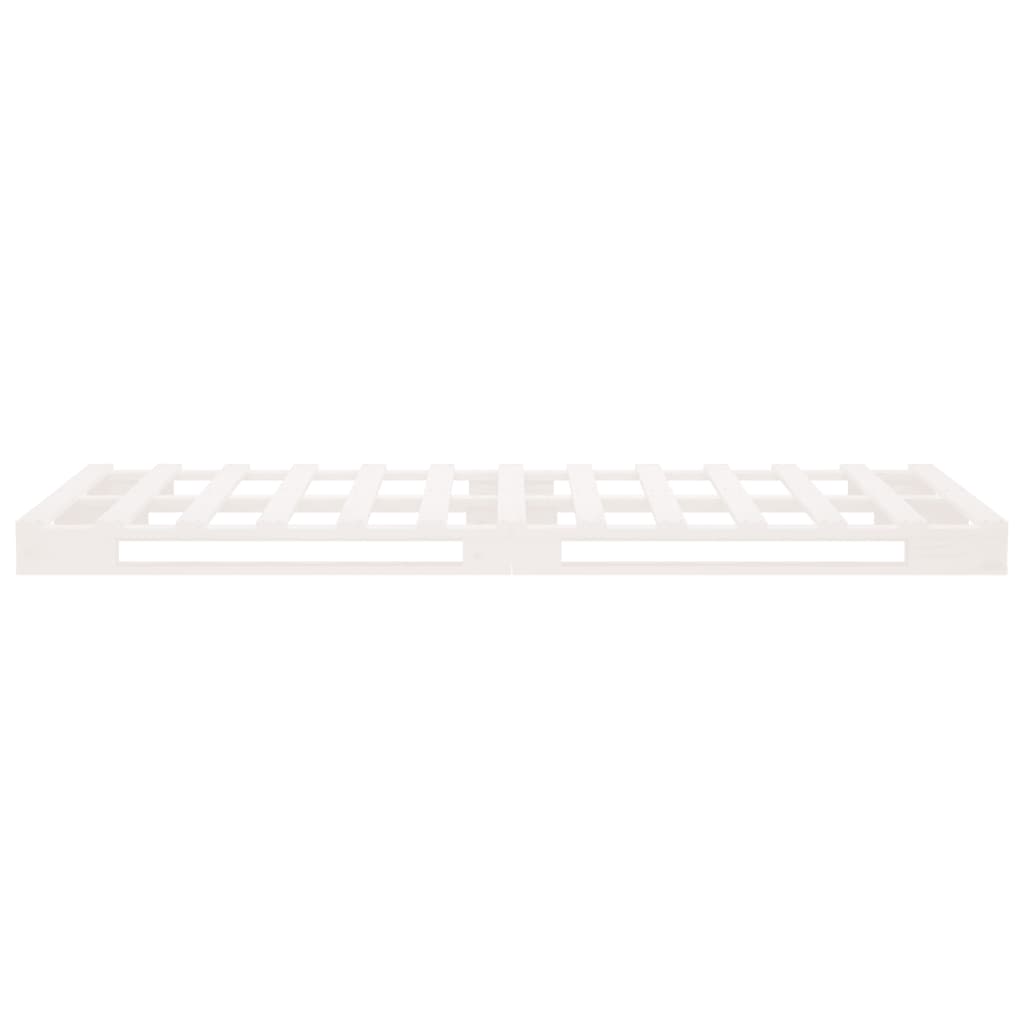Bed Frame without Mattress White 75x190 cm Small Single Solid Wood Pine