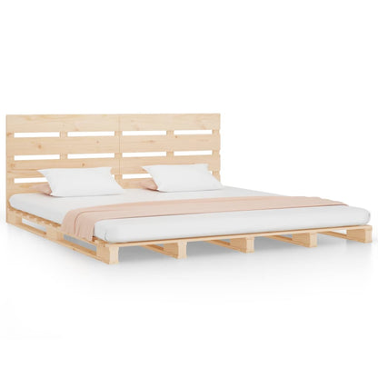 Bed Frame without Mattress 135x190 cm Double Solid Wood Pine