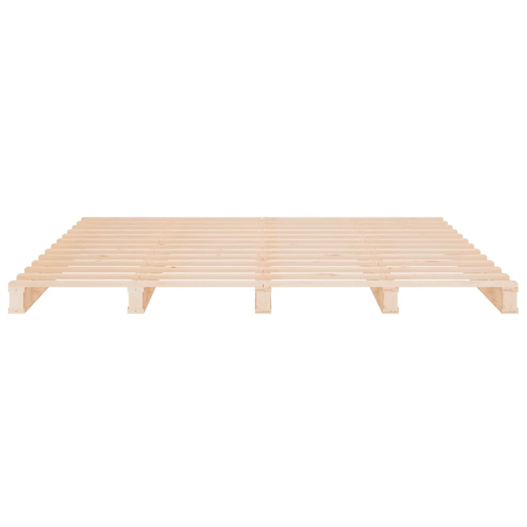 Bed Frame without Mattress 135x190 cm Double Solid Wood Pine