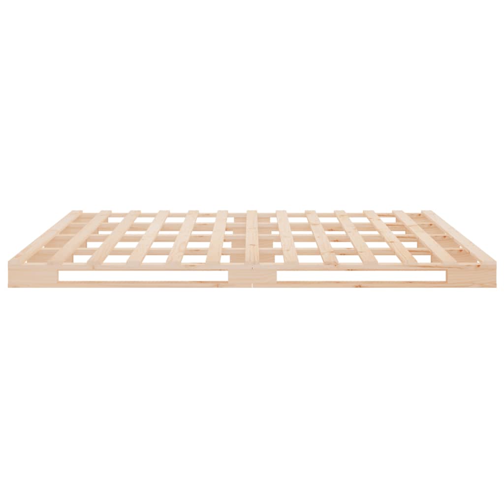 Bed Frame without Mattress 135x190 cm Double Solid Wood Pine