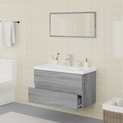 Bathroom Furniture Set | Grey Sonoma | Engineered wood | Medium