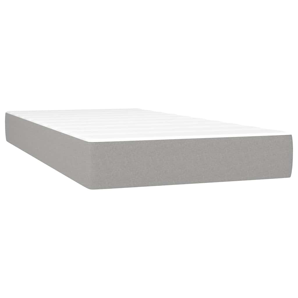 Pocket Spring Bed Mattress Medium Light Grey 100x190x20 cm Twin