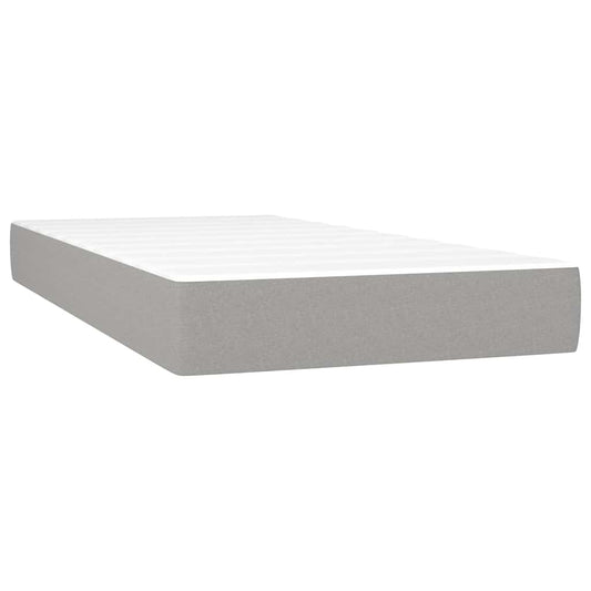 Pocket Spring Bed Mattress Medium Light Grey 100x190x20 cm Twin