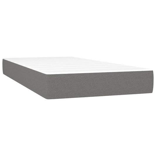 Pocket Spring Bed Mattress Medium Dark Grey 100x190x20 cm Twin