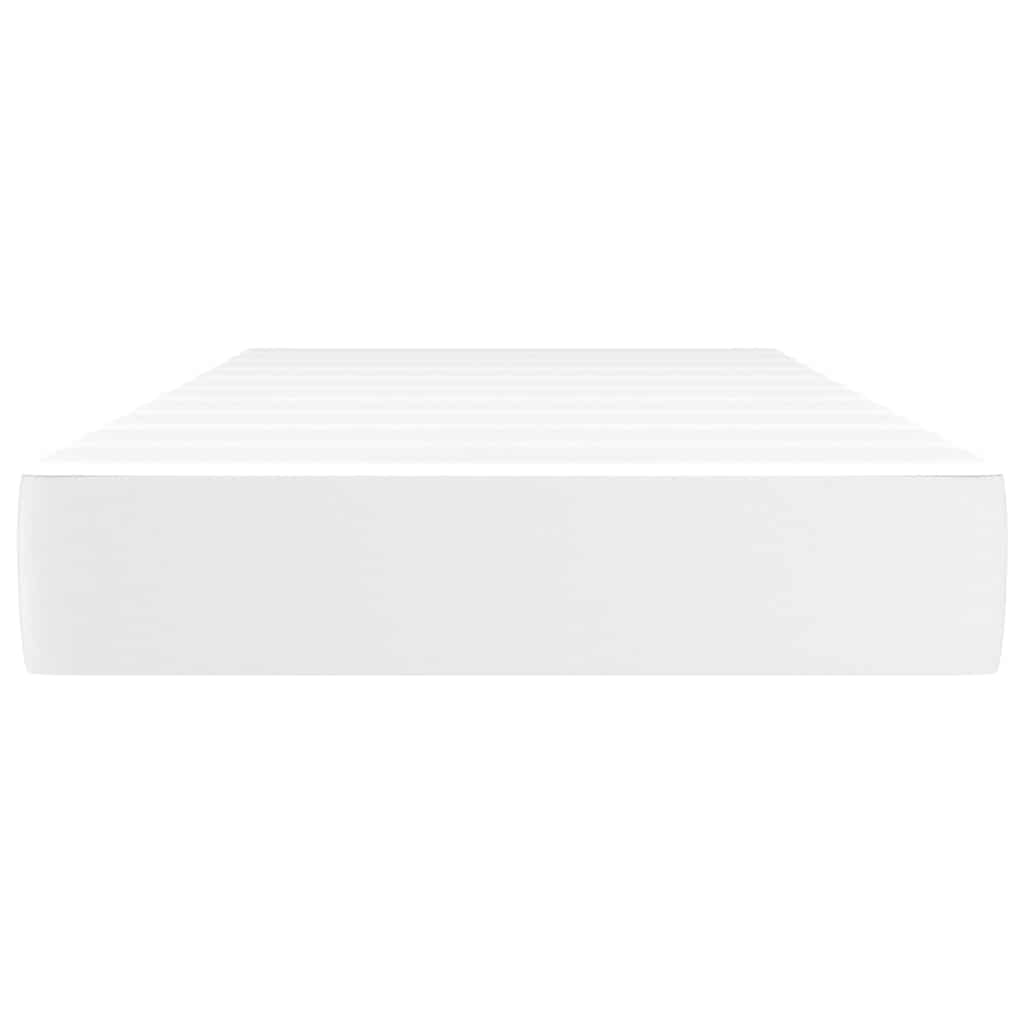 Pocket Spring Bed Mattress White 100x190x20cm Twin Faux Leather