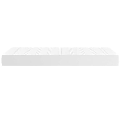 Pocket Spring Bed Mattress White 100x190x20cm Twin Faux Leather