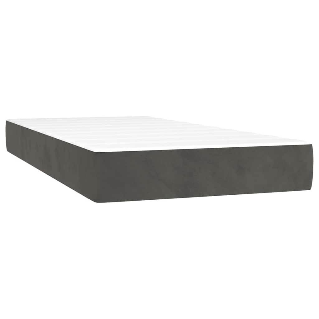 Pocket Spring Bed Mattress Medium Dark Grey 100x190x20 cm Twin