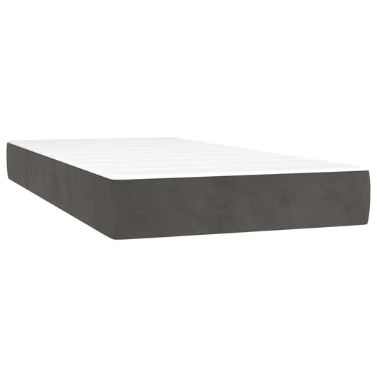 Pocket Spring Bed Mattress Medium Dark Grey 100x190x20 cm Twin